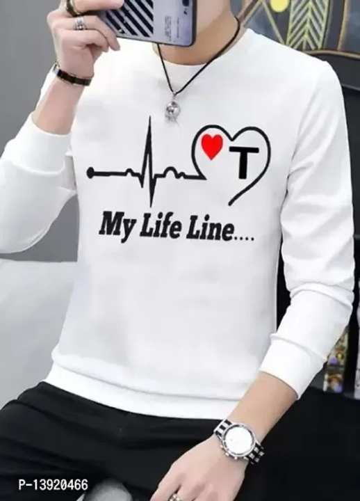 Full Sleeve Round Neck Polyester Printed men Tshirt

Size: 
S
M
L
XL
2XL

 Color:  White

 Fabric:   uploaded by business on 4/12/2023