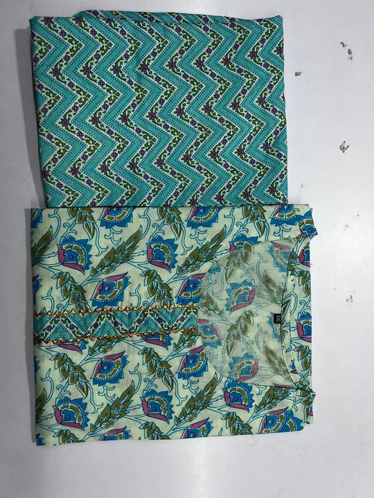 Cotton 60*60 ladies kurti pant set
Size: M,L,XL,XXL
Lengtg: 45inch
Fabric: cotton 60*60
Sleeves: 3/4 uploaded by Ganpati handicrafts  on 4/12/2023