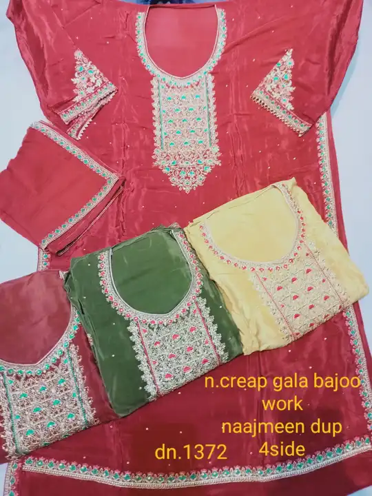Creap neck  handwork  uploaded by Mangalam emorium on 4/12/2023