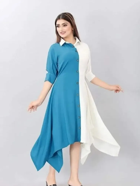 Stylish Half Half Design Kurti For Women uploaded by Girls collection  on 4/12/2023