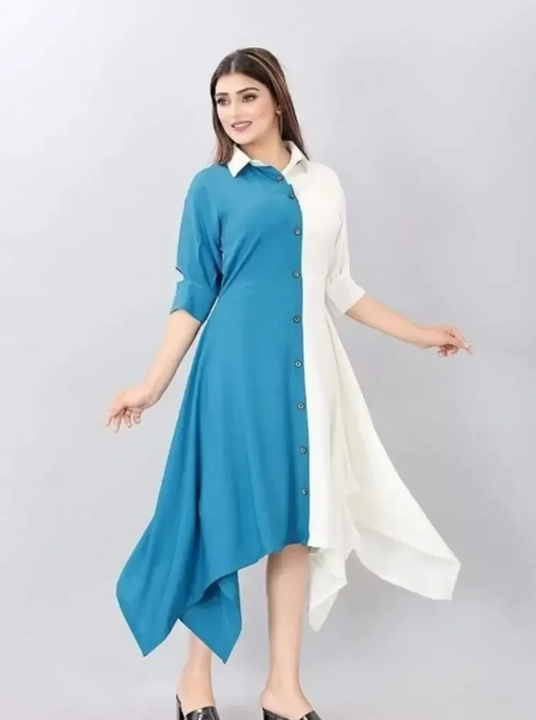 Stylish Half Half Design Kurti For Women uploaded by Girls collection  on 5/29/2024