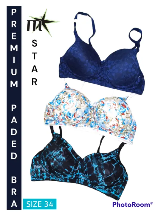Premium paded bra M-Star Brand  3 pcs combo uploaded by business on 4/12/2023