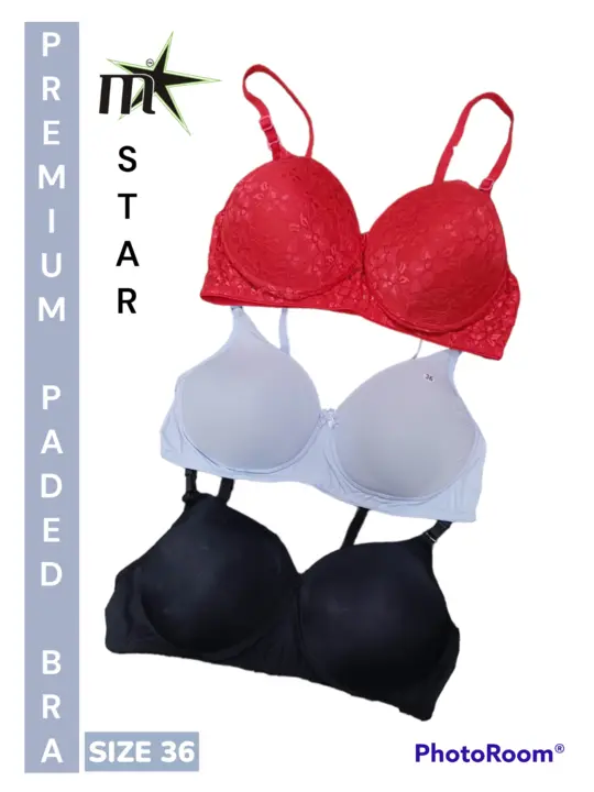 Premium paded bra M-Star Brand  3 pcs combo uploaded by Fashion Display on 4/12/2023