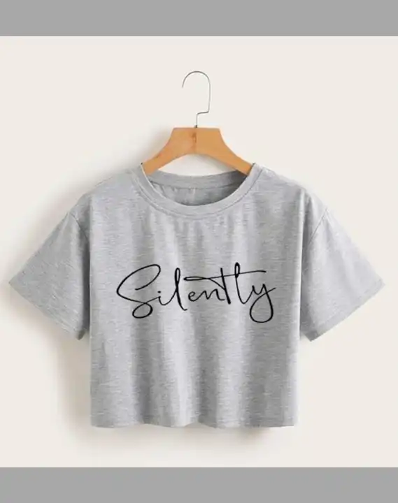 Women's premium cotton blend crop tshirt  uploaded by Sparkfit on 4/12/2023