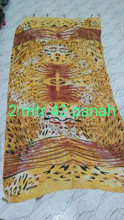 2 mtr 42 panah reyon 100 gm dupatta  uploaded by business on 4/12/2023