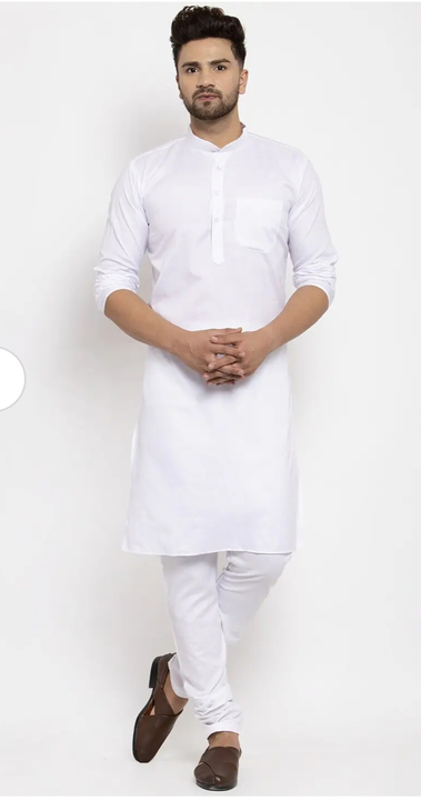 White Kurta Pyjama  uploaded by Om Shiv Garments on 4/12/2023