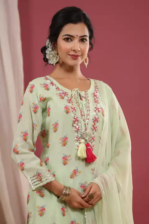 Cotton Kurti with Pent Dupatta  uploaded by Divyanshi fashion on 4/12/2023