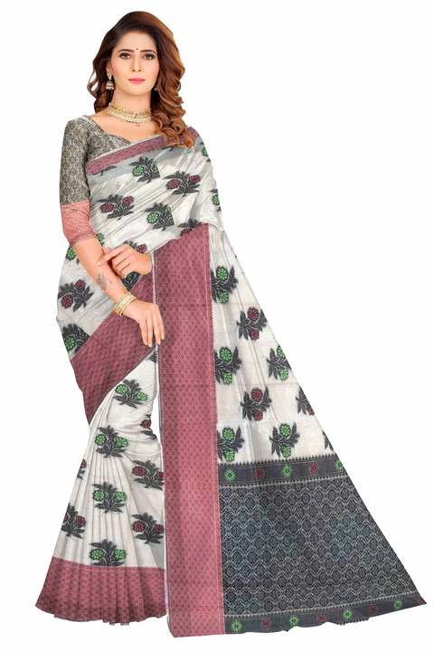 Semi cotton Silk Saree with Buta Work  uploaded by AK CREATION on 4/12/2023