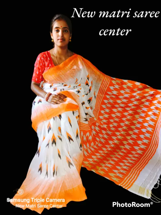 Cotton print saree uploaded by Matri Saree Center on 4/12/2023