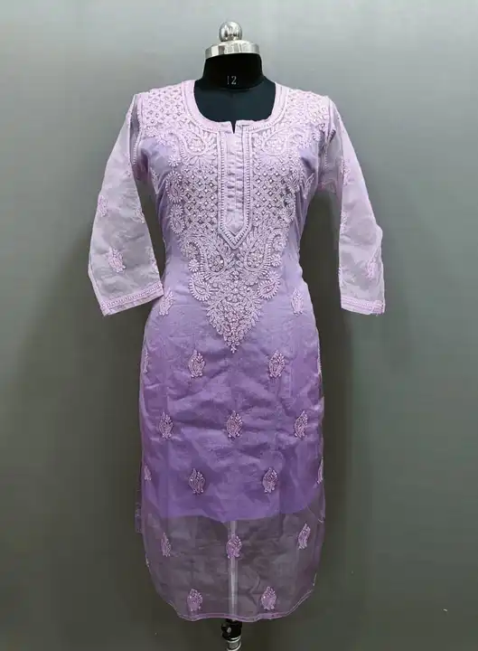 Kurti
Fabric organja 
Length 46
Size 38 to 44
Dyble pies 
Gala boti work
With mukesh work uploaded by DF Chicken Factory on 4/12/2023