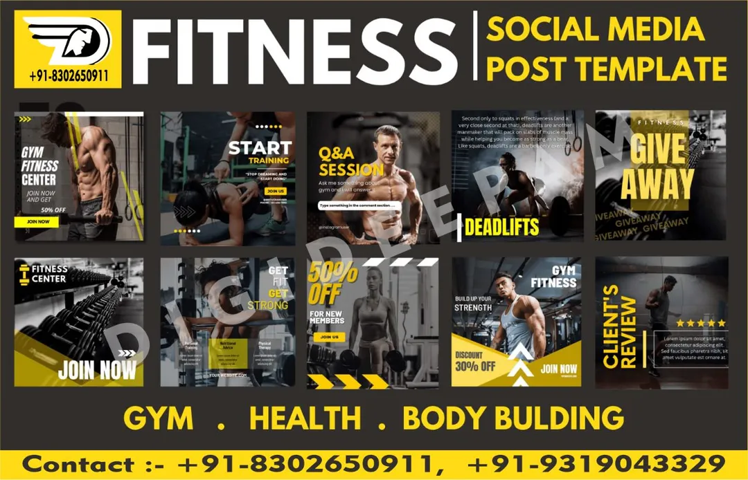 Social Media Post - GYM's Templet 1 uploaded by business on 4/12/2023