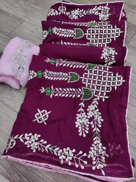 Ye sale me h plz odar aye to puch kr dalna 🙏🏻
presents A beautiful  gotapatti sarees big sale 

😍 uploaded by Gota Patti manufacturing on 4/12/2023