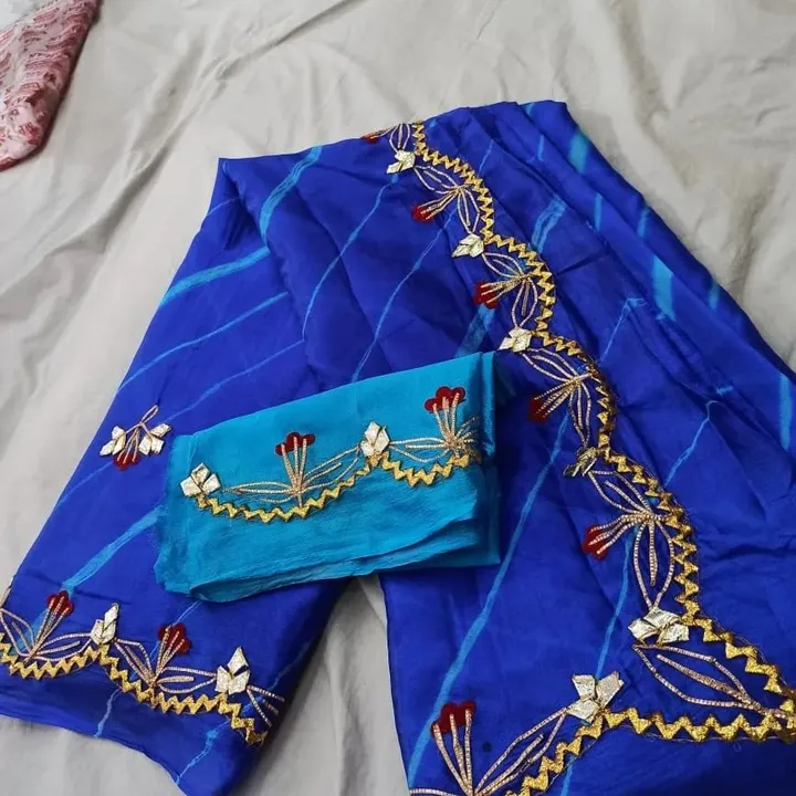 🔱🔱🔱🕉️🕉️🕉️🔱🔱🔱
🛍️🛍️ New launching🛍️🛍️
👉 Chinon fabric
👉 Fancy colour Lahariya
👉 9 gaj  uploaded by Gota Patti manufacturing on 4/12/2023