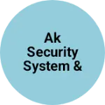 Business logo of AK SECURITY SYSTEM & ELECTRONICS