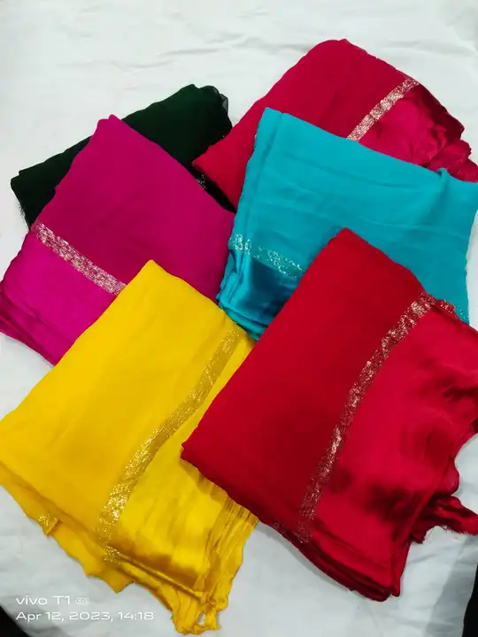 👌👌👌New launched👌👌👌🔆🔆🔆
Pyore Jorjat Satta Saree... Big Sattin

Bright Colours for 🌞🏖️🌞🏖️ uploaded by Gotapatti manufacturer on 4/13/2023