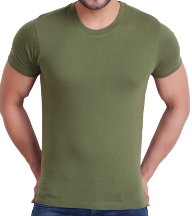 Solid round Neck T-shirt with Cotton  uploaded by Dhramentrprises on 5/27/2024