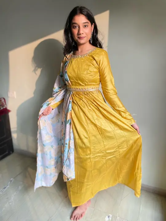 Muslin Gown with duppata uploaded by RS Fashion on 5/29/2024