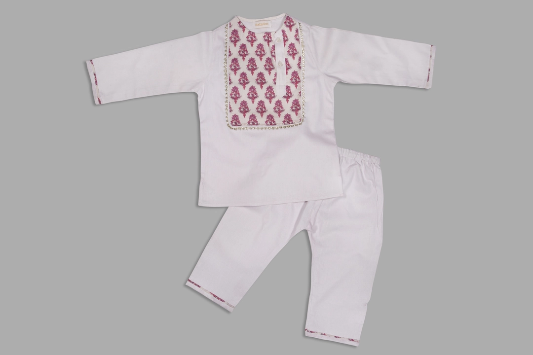 Cotton kurta pajama set in two different design  uploaded by Babylion on 4/13/2023