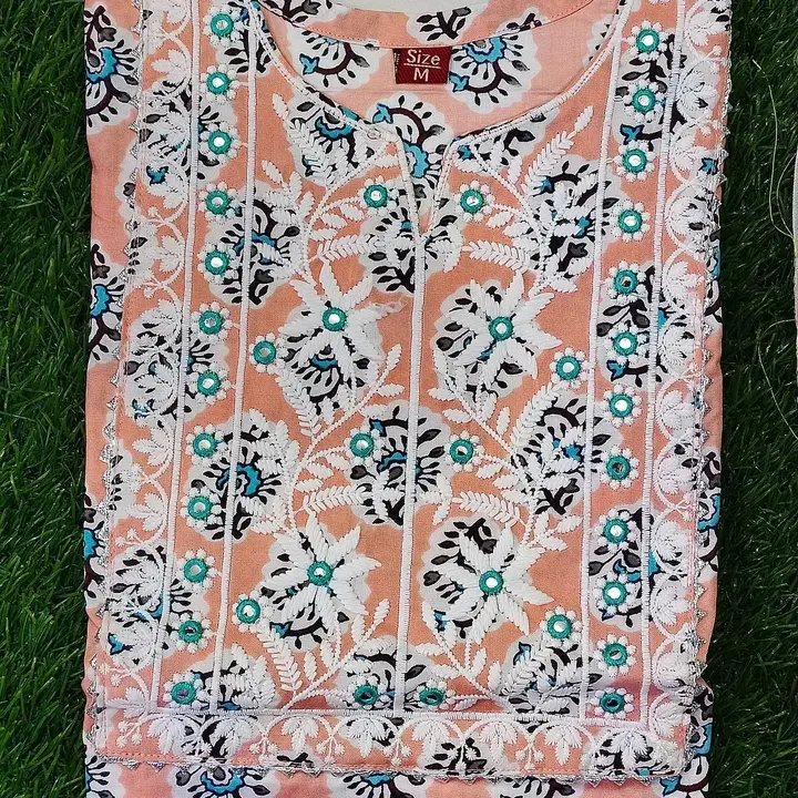 Rayon Proschin print sequence work kurti pant with duptta  uploaded by Kabir Fashion World on 5/30/2024