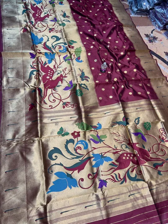 Half all over brocade paithani  uploaded by business on 4/13/2023