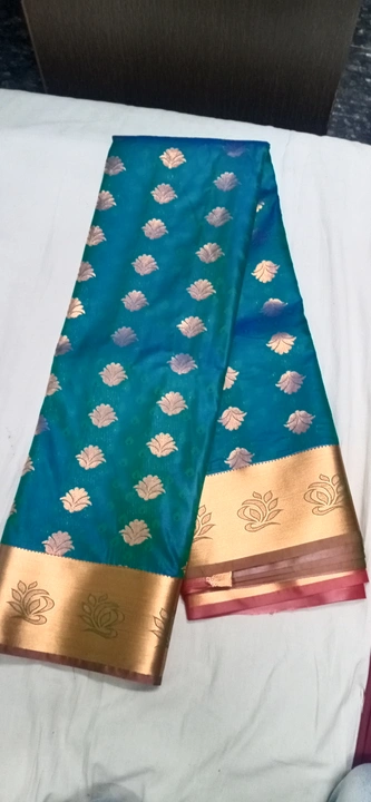 Art silk embose butta rich pallu  uploaded by Sree Annopornneshwari silk on 4/13/2023