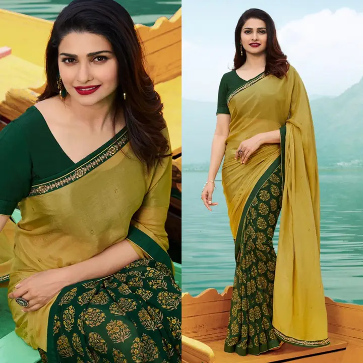 Bollywood printed saree  uploaded by Fatema Fashion on 4/13/2023