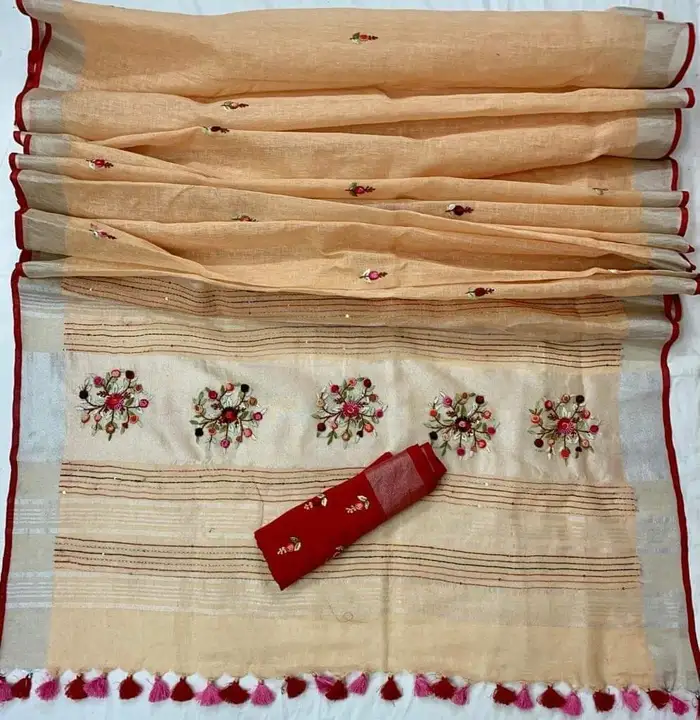 Pure linen by linen saree  uploaded by business on 4/13/2023