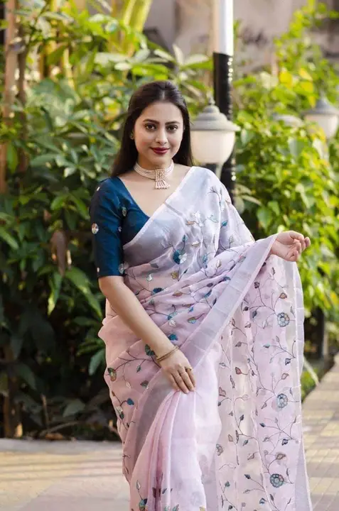 Pure linen by linen saree  uploaded by Aafaque Handloom on 4/13/2023