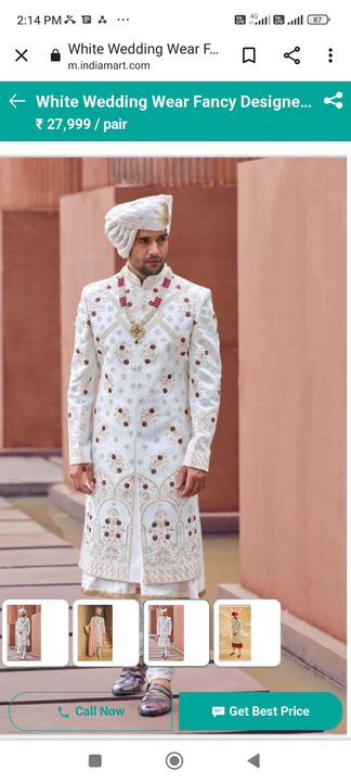 Post image I want 1-10 pieces of Sherwani at a total order value of 5000. Please send me price if you have this available.