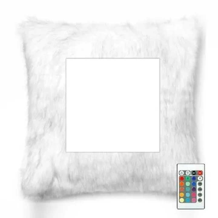 Sublimation Black cushion with Led Light and remote uploaded by business on 4/13/2023
