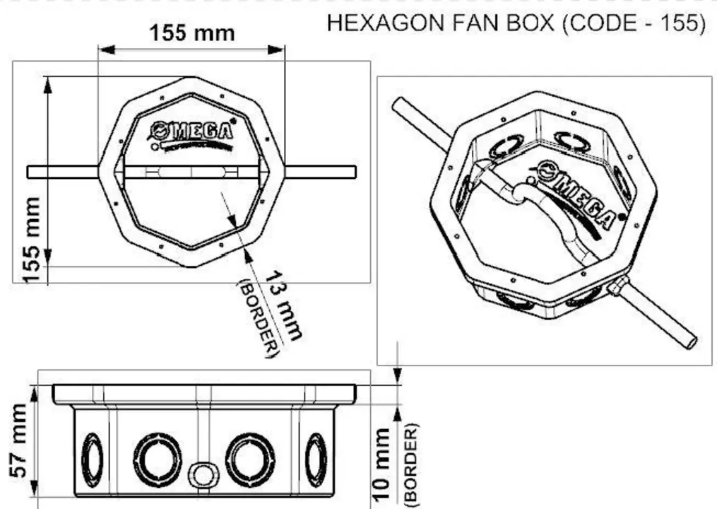 Pvc  hexagon gold fan box uploaded by Jsd industries  on 4/13/2023