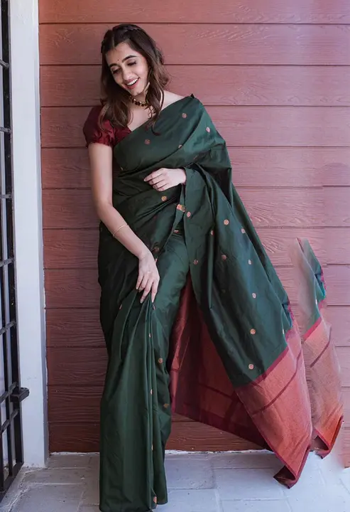 Rich pallu with allover buti design saree  uploaded by DHANANJAY CREATIONS on 4/13/2023