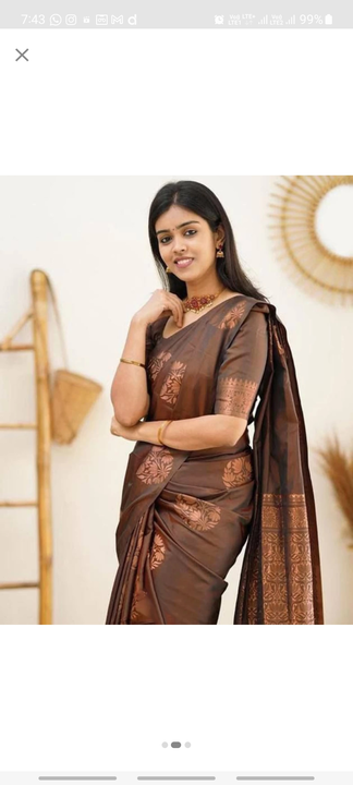 Kanjivaram Lichi Silk Saree uploaded by Arna Fashion on 5/29/2024