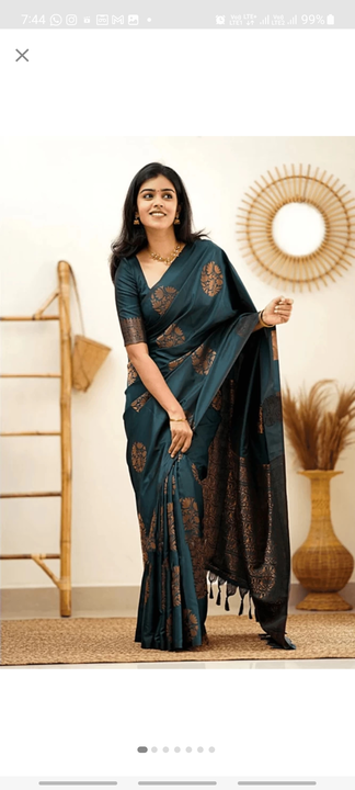 Kanjivaram Lichi Silk Saree uploaded by Arna Fashion on 4/13/2023
