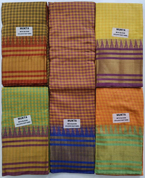 Cotton checks  uploaded by Mukesh Saree Centre on 4/13/2023