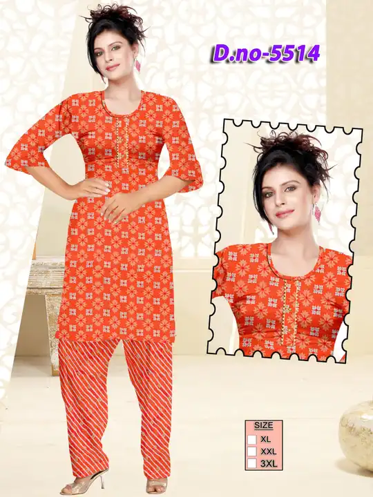 D Capsule Fabrics
Heavy Print 
Kurti with Pant uploaded by business on 4/13/2023