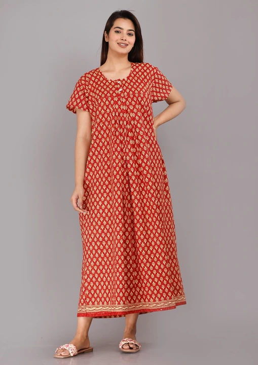 Cotton Nighty Night Gown For Women uploaded by Vetali Export on 4/13/2023