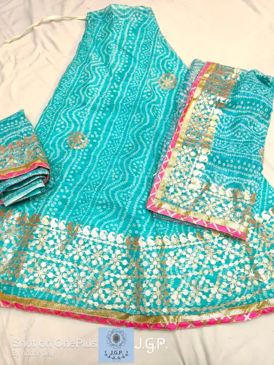 Today sale price 
NEW LAUNCH....😍😍

SEMI KOTA SILK FABRIC
Beautiful Traditional Rajasthani BHANDEJ uploaded by Gotapatti manufacturer on 4/14/2023