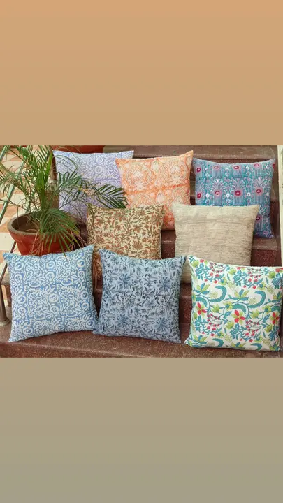 Hand block print cushion covers  uploaded by NEHA Creation on 4/14/2023