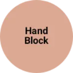 Business logo of Hand block