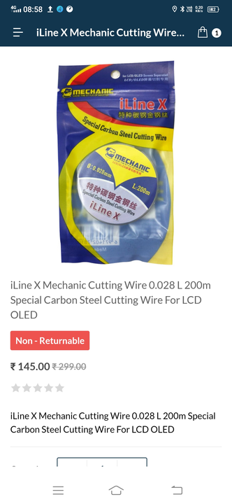 iLine X Mechanic Cutting Wire 0.028 L 200m Special Carbon Steel Cutting Wire For LCD OLED uploaded by COMPLETE SOLUTIONS on 5/28/2024