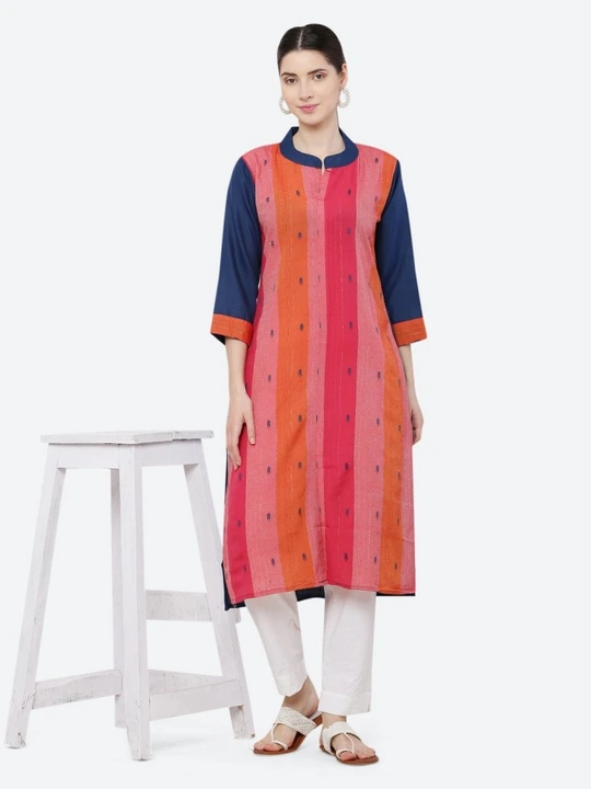 Casual cotton printed aline kurti  uploaded by Navya fashion on 4/14/2023