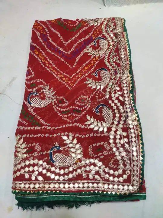 Special chunarSpecial chunari with peacock design  uploaded by Shree kamdhenu textile on 4/14/2023