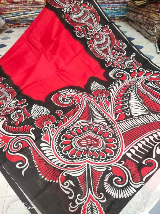 Malmal cotton saree  uploaded by Matri Saree Center on 4/14/2023
