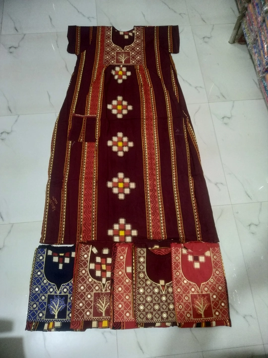 RAJASTHANI COTTON DANDIYA DESIGN EMBROIDERY NIGHTY  uploaded by MANISHA GARMENTS on 4/14/2023