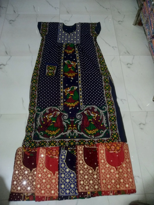 RAJASTHANI COTTON DANDIYA DESIGN EMBROIDERY NIGHTY  uploaded by MANISHA GARMENTS on 4/14/2023