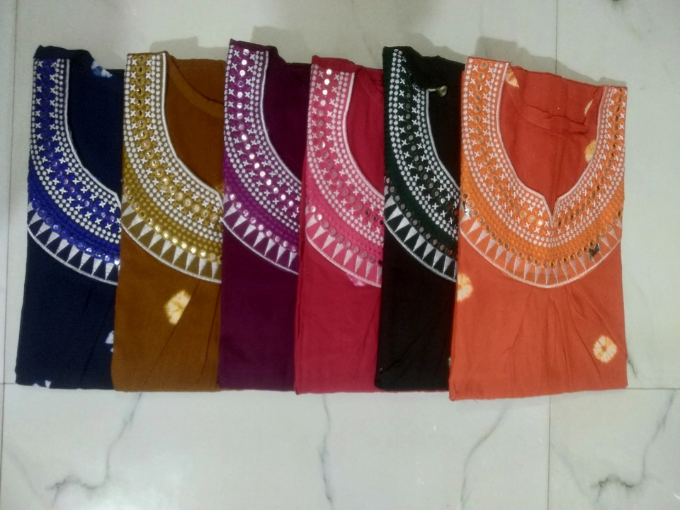 BANDHNI COTTON WITH PATCHWORK EMBROIDERY NIGHTY  uploaded by MANISHA GARMENTS on 4/14/2023