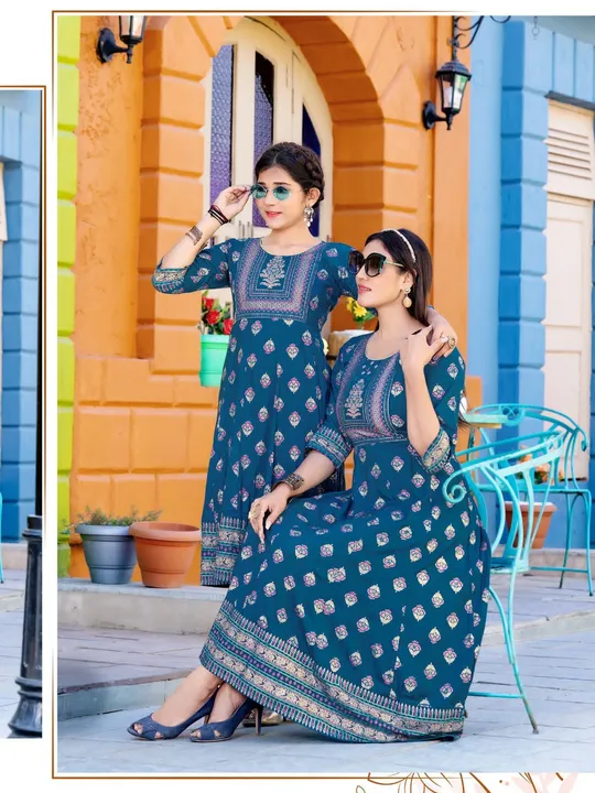 Mom & Daughter Fancy Combo Kurtis  uploaded by Fatema Fashion on 4/14/2023