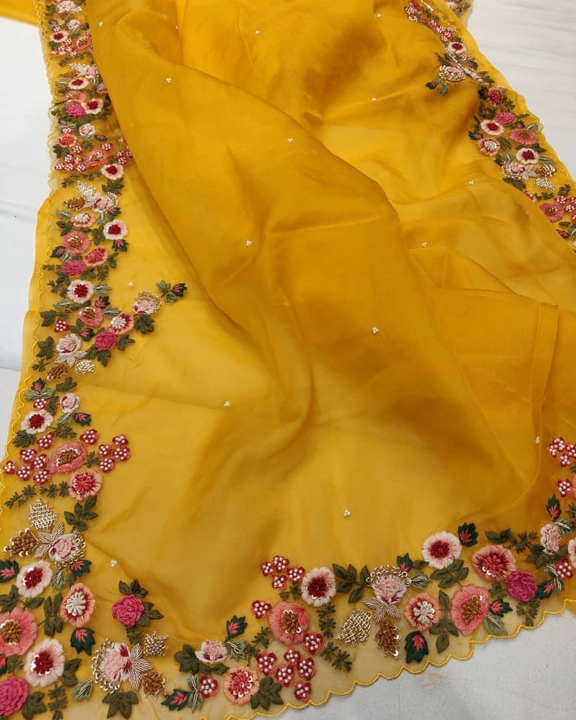 *SAREE* : ORGANZA WITH SEQUANCE EMBROIDERED WORK
SAREE WITH CUTWORK 5.5meter length
*SEQUENCE WORK C uploaded by NIVA CREATION on 4/14/2023