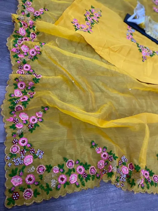 *SAREE* : ORGANZA WITH SEQUANCE EMBROIDERED WORK
SAREE WITH CUTWORK 5.5meter length
*SEQUENCE WORK C uploaded by NIVA CREATION on 4/14/2023